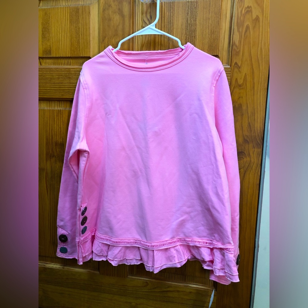 Neon Buddha pink top. NEVER WORN. Size XL.